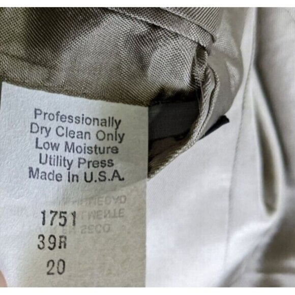 Hunt Valley Men's Blazer Size 39R Tan Brown Microfiber Faux Suede Vintage - Picture 9 of 12